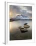 Novatinden Mountain and Skoddeberg Lake in Troms County, Norway-Stocktrek Images-Framed Photographic Print