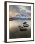 Novatinden Mountain and Skoddeberg Lake in Troms County, Norway-Stocktrek Images-Framed Photographic Print