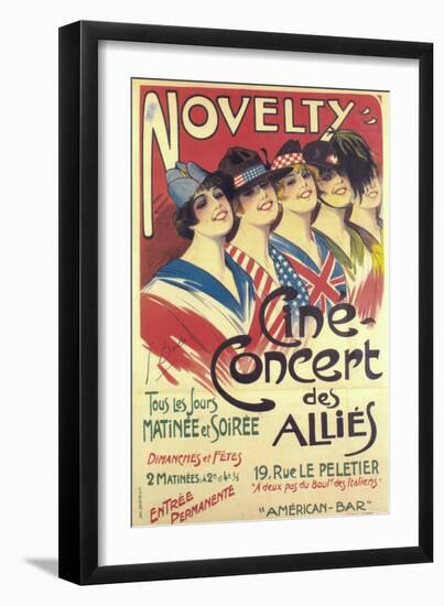 Novelty - Cine Concert Des Allies-Georges Dola-Framed Art Print