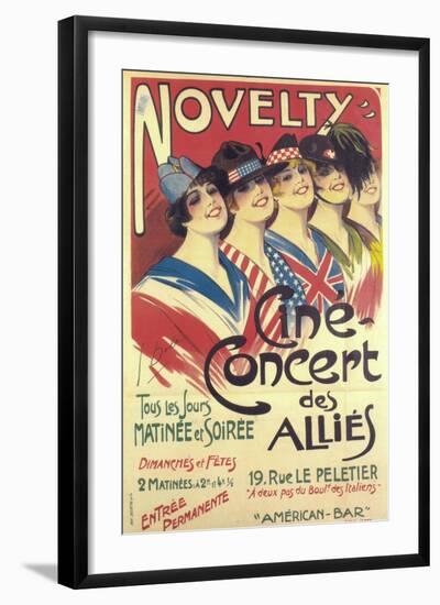 Novelty - Cine Concert Des Allies-Georges Dola-Framed Art Print