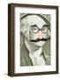 Novelty Glasses and Mustache on George Washington-CrackerClips Stock Media-Framed Photographic Print