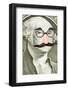 Novelty Glasses and Mustache on George Washington-CrackerClips Stock Media-Framed Photographic Print