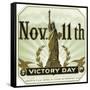 November 11th Victory Day Brand Cigar Outer Box Label-Lantern Press-Framed Stretched Canvas