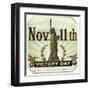 November 11th Victory Day Brand Cigar Outer Box Label-Lantern Press-Framed Art Print