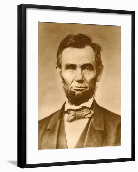 November 1863 Photograph Portrait of Abraham Lincoln-null-Framed Photographic Print