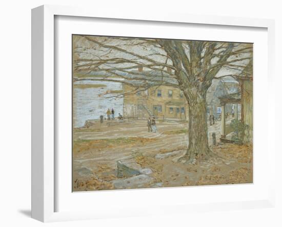 November, Cos Cob. Pastel on Prepared Tan Board, 1902-Childe Hassam-Framed Giclee Print