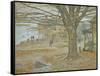 November, Cos Cob. Pastel on Prepared Tan Board, 1902-Childe Hassam-Framed Stretched Canvas