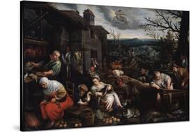 November' (From the Series 'The Seasons), Late 16th or Early 17th Century-Leandro Bassano-Stretched Canvas