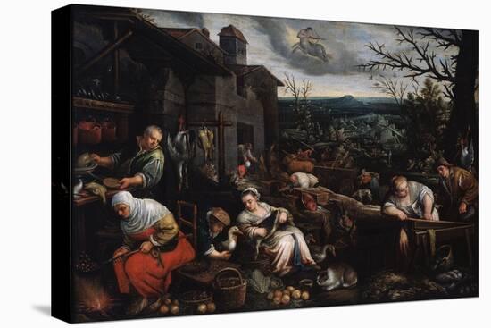 November' (From the Series 'The Seasons), Late 16th or Early 17th Century-Leandro Bassano-Stretched Canvas