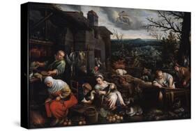 November' (From the Series 'The Seasons), Late 16th or Early 17th Century-Leandro Bassano-Stretched Canvas