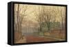 November Morning, Knostrop Hall, Leeds-John Atkinson Grimshaw-Framed Stretched Canvas