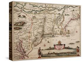 Novi Belgi Novaeque Angliae [New Netherland and New England], 1682-Nicolaes the Younger Visscher-Stretched Canvas