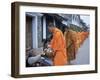 Novice Buddhist Monks Collecting Alms of Rice, Luang Prabang, Laos, Indochina, Southeast Asia, Asia-Upperhall Ltd-Framed Photographic Print