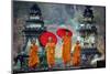 Novice Buddhist monks, Doi Kong Mu Temple, Mae Hong Son, northern Thailand, Southeast Asia-Alain Evrard-Mounted Photographic Print