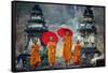 Novice Buddhist monks, Doi Kong Mu Temple, Mae Hong Son, northern Thailand, Southeast Asia-Alain Evrard-Framed Stretched Canvas