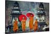 Novice Buddhist monks, Doi Kong Mu Temple, Mae Hong Son, northern Thailand, Southeast Asia-Alain Evrard-Stretched Canvas