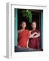 Novice Monk with Food Bowl and Utensils at Pathain Monastery, Sittwe, Burma, Myanmar-Nigel Pavitt-Framed Photographic Print