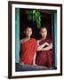 Novice Monk with Food Bowl and Utensils at Pathain Monastery, Sittwe, Burma, Myanmar-Nigel Pavitt-Framed Photographic Print