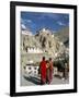 Novice Monks Walk from Village, Lamayuru Monastery, Ladakh, India-Tony Waltham-Framed Photographic Print