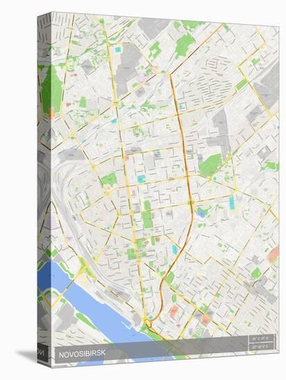 Novosibirsk, Russian Federation Map-null-Stretched Canvas