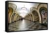 Novoslobodskaya Metro Station, Moscow, Russia, Europe-Miles Ertman-Framed Stretched Canvas