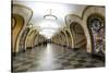 Novoslobodskaya Metro Station, Moscow, Russia, Europe-Miles Ertman-Stretched Canvas