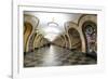 Novoslobodskaya Metro Station, Moscow, Russia, Europe-Miles Ertman-Framed Photographic Print