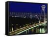 'Novy Most' New Bridge, Bratislava, West Slovakia-Walter Bibikow-Framed Stretched Canvas