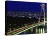 'Novy Most' New Bridge, Bratislava, West Slovakia-Walter Bibikow-Stretched Canvas