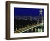 'Novy Most' New Bridge, Bratislava, West Slovakia-Walter Bibikow-Framed Photographic Print