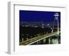 'Novy Most' New Bridge, Bratislava, West Slovakia-Walter Bibikow-Framed Photographic Print