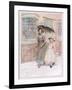 Now and Then Ladies Pass in their Pattens-Hugh Thomson-Framed Giclee Print