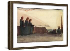 Now Fades the Glimmering Landscape on the Night, and All the Air a Solemn Stillness Holds-Robert Anning Bell-Framed Giclee Print