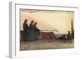 Now Fades the Glimmering Landscape on the Night, and All the Air a Solemn Stillness Holds-Robert Anning Bell-Framed Giclee Print