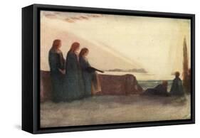 Now Fades the Glimmering Landscape on the Night, and All the Air a Solemn Stillness Holds-Robert Anning Bell-Framed Stretched Canvas