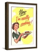 Now I'm Really Cooking!-null-Framed Art Print