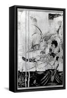Now King Arthur Saw the Questing Beast and Thereof Had Great Marvel, from 'Le Morte D'Arthur'-Aubrey Beardsley-Framed Stretched Canvas