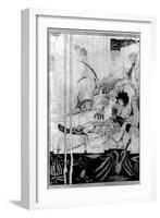 Now King Arthur Saw the Questing Beast and Thereof Had Great Marvel, from 'Le Morte D'Arthur'-Aubrey Beardsley-Framed Giclee Print