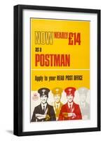 Now Nearly £14 as a Postman-null-Framed Art Print