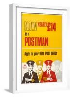 Now Nearly £14 as a Postman-null-Framed Art Print