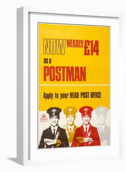 Now Nearly £14 as a Postman-null-Framed Art Print