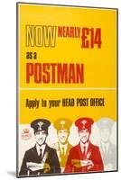 Now Nearly £14 as a Postman-null-Mounted Art Print