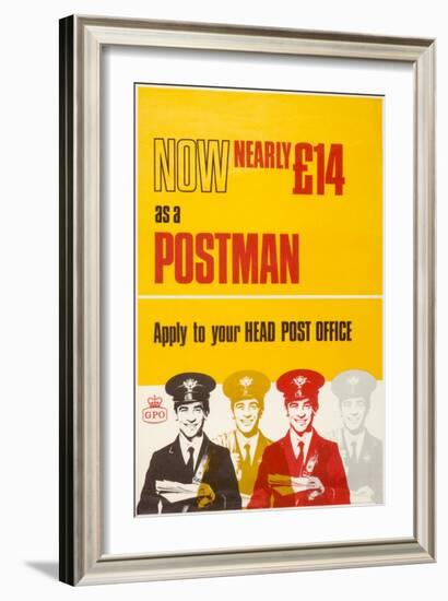 Now Nearly £14 as a Postman-null-Framed Art Print