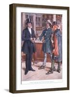 "Now" Said Mr Tigg, "You Two are Related"-Charles Edmund Brock-Framed Giclee Print