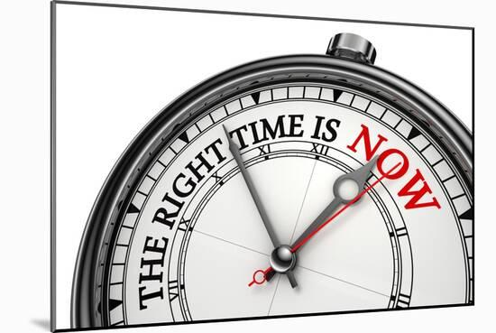 Now The Right Time Concept Clock-donskarpo-Mounted Art Print