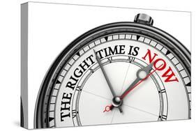 Now The Right Time Concept Clock-donskarpo-Stretched Canvas