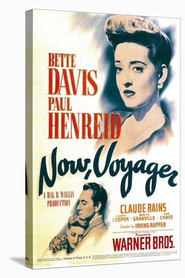 Now, Voyager, Bette Davis, Bette Davis, Paul Henreid on Midget Window Card, 1942-null-Stretched Canvas