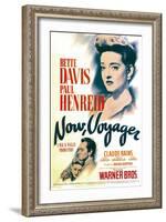 Now, Voyager, Bette Davis, Bette Davis, Paul Henreid on Midget Window Card, 1942-null-Framed Art Print