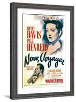 Now, Voyager, Bette Davis, Bette Davis, Paul Henreid on Midget Window Card, 1942-null-Framed Art Print