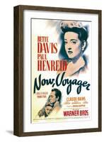 Now, Voyager, Bette Davis, Bette Davis, Paul Henreid on Midget Window Card, 1942-null-Framed Art Print